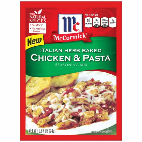 McCormick Italian Herb Baked Chicken & Pasta Seasoning Mix, .87 Oz