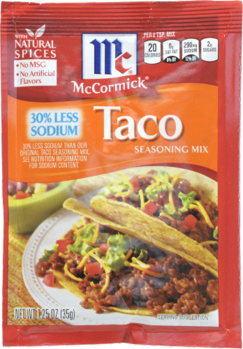 McCormick Taco Seasoning Mix With Reduced Sodium, 1.25 Oz - Pay Less Super  Markets