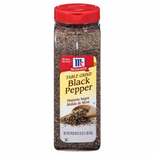 Mccormick Black Pepper, Table Grind - 16 oz