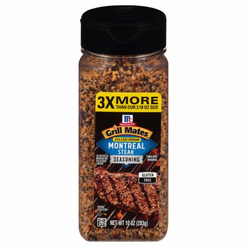 McCormick® Grill Mates® Reduced Sodium Montreal Steak Seasoning Perspective: front
