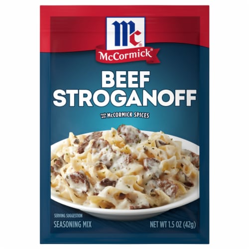 McCormick Beef Stroganoff Sauce Seasoning Mix Perspective: front