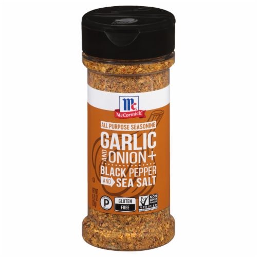 McCormick® Garlic and Onion Black Pepper and Sea Salt All Purpose Seasoning Perspective: front
