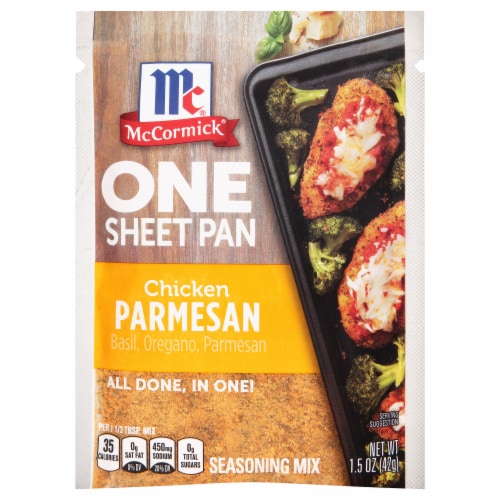 McCormick® One Sheet Pan Chicken Parmesan Seasoning Mix Perspective: front
