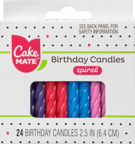 Cake Mate Spiral Birthday Candles Perspective: front