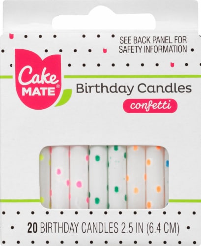 Cake Mate Birthday Candles - Confetti Perspective: front