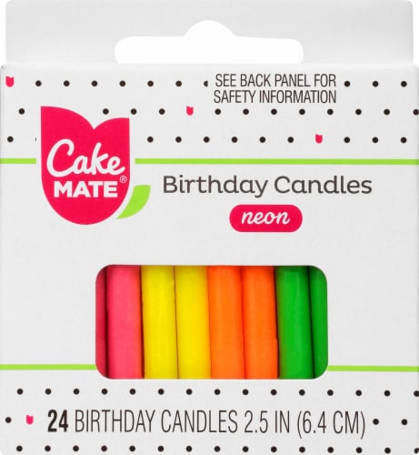 Cake Mate Birthday Candles - Neon Perspective: front