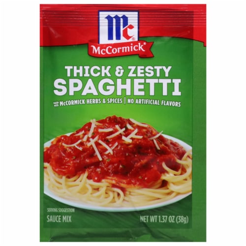 McCormick Thick And Zesty Spaghetti Sauce Seasoning Mix Perspective: front