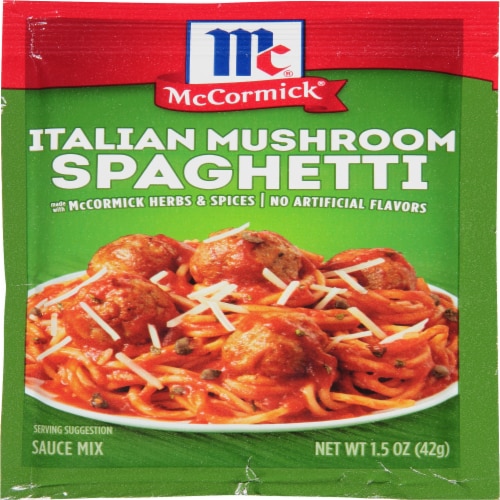 McCormick Italian Mushroom Spaghetti Sauce Seasoning Mix Perspective: front