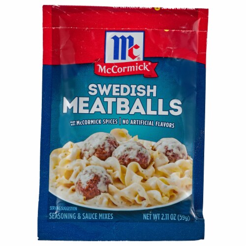 McCormick Swedish Meatballs Seasoning & Sauce Mixes Perspective: front