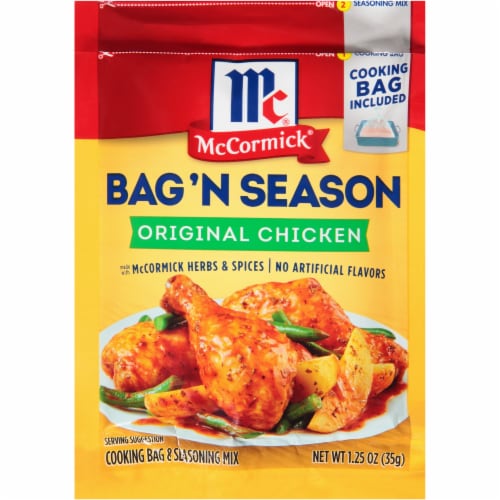 McCormick Bag 'n Season Original Chicken Cooking Bag & Seasoning Mix Perspective: front