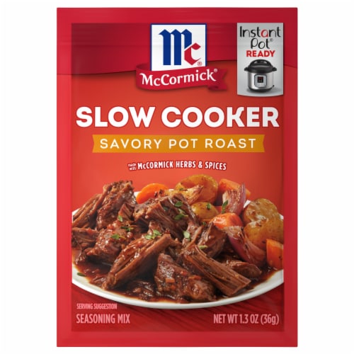 McCormick® Slow Cooker Savory Pot Roast Seasoning Mix Perspective: front
