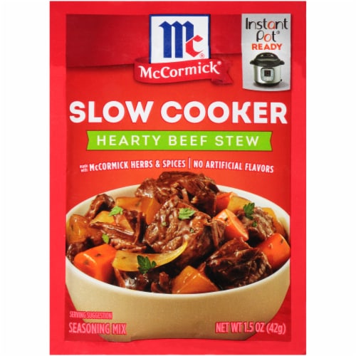 McCormick Slow Cooker Hearty Beef Stew Seasoning Mix Perspective: front