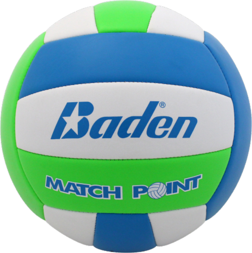 Baden® Match Point Volleyball - Blue/Green/White Perspective: front