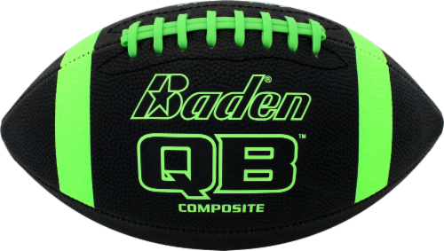Baden Composite Junior Football - Gray/Neon Green Perspective: front