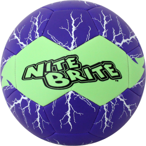 Baden Nite Brite Soccer Ball - Purple/Green Perspective: front