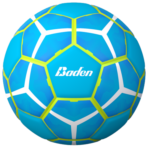 Baden Size 5 Soccer Ball - Turquoise/Yellow Perspective: front