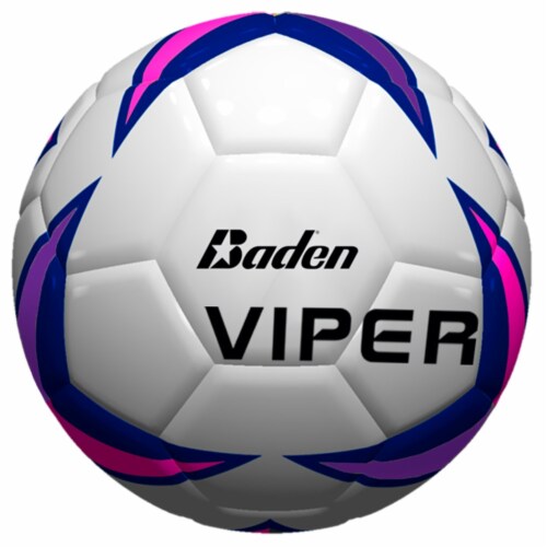 Baden Viper White/Pink/Purple Soccer Ball Perspective: front