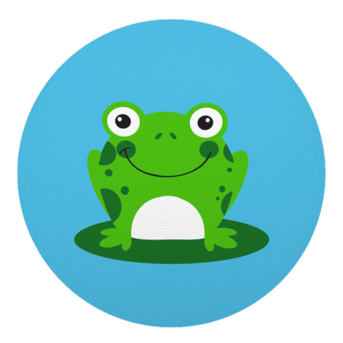 Baden 8.5-Inch Playground Ball - Blue Frog Perspective: front