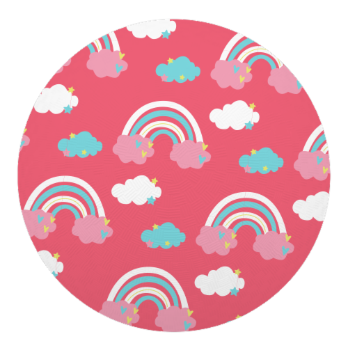 Baden Playground Ball - Pink Rainbows Perspective: front