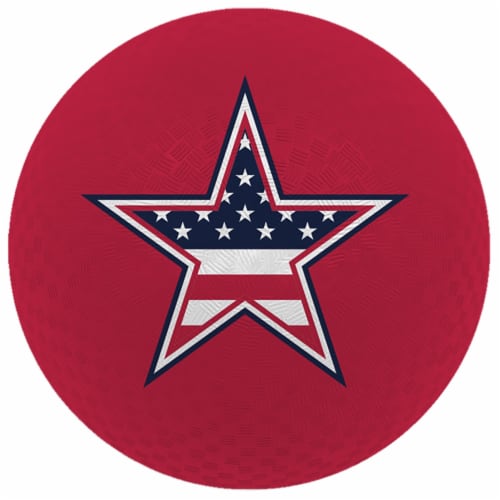 Baden Star Flag Playground Ball - Red Perspective: front