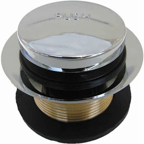 Lasco Polished Chrome Plated Tip Toe Stopper Bath Drain Trim Kit 03-4809 Perspective: front
