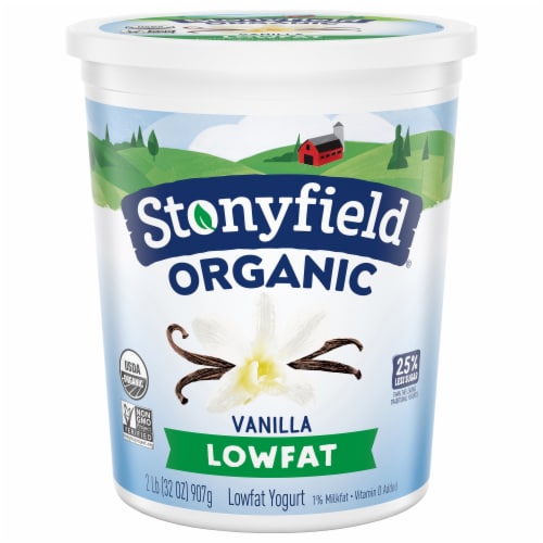 Stonyfield® Organic Vanilla Lowfat Yogurt Perspective: front