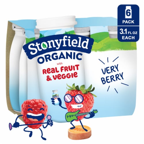 Stonyfield® Organic Kids Very Berry Yogurt Pouch  Smoothie Perspective: front