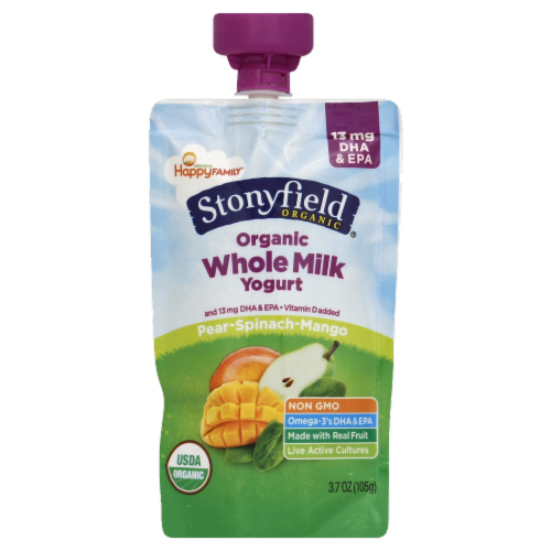 Stonyfield Yotoddler Pear Spinach Mango Organic Whole Milk