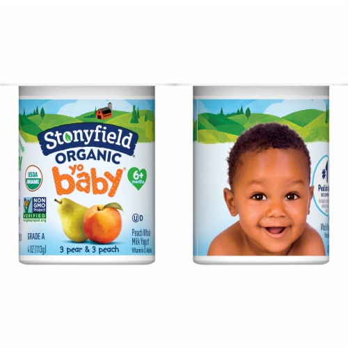 Stonyfield® Organic YoBaby® Peach & Pear Whole Milk Yogurt Cups