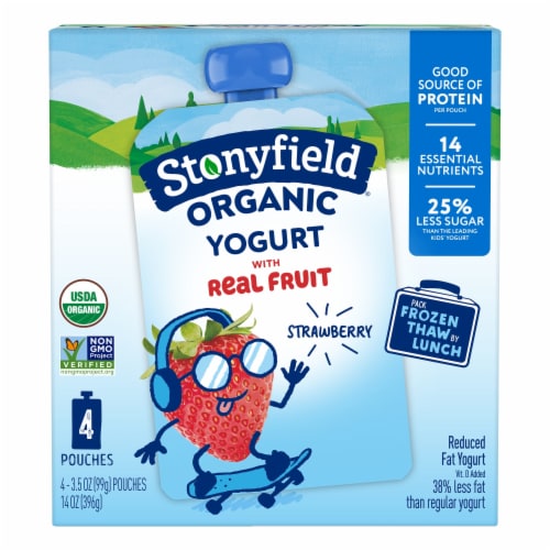 Stonyfield Organic® Kids Strawberry Low Fat Yogurt Perspective: front