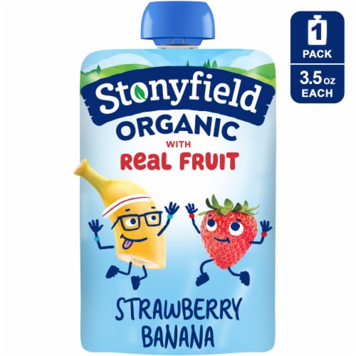 Stonyfield Organic Kids Whole Milk Yogurt Cups, Strawberry Banana, 6 Ct