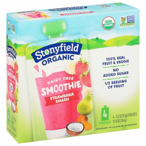 Stonyfield Organic™ Strawberry Smash Dairy Free Smoothie Perspective: front