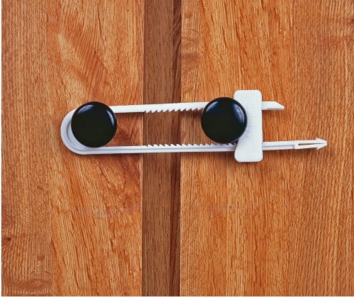Safety 1st Cabinet Slide Lock - White Perspective: front