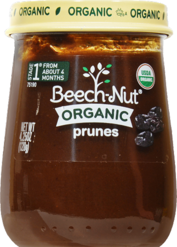 Beech-Nut Organic Prunes Stage 1 Baby Food Perspective: front