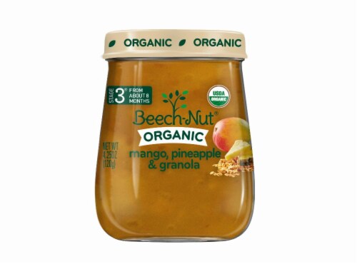 Beech-Nut Organic Mango Pineapple & Granola Stage 3 Baby Food Perspective: front