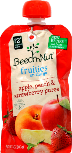 Beech-Nut Stage 5 Fruities On-the-Go Apple Peach Strawberry Puree Perspective: front