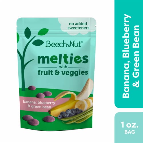 Beech-Nut Naturals Banana Blueberry & Green Beans Fruit & Veggie Melties Snack Perspective: front