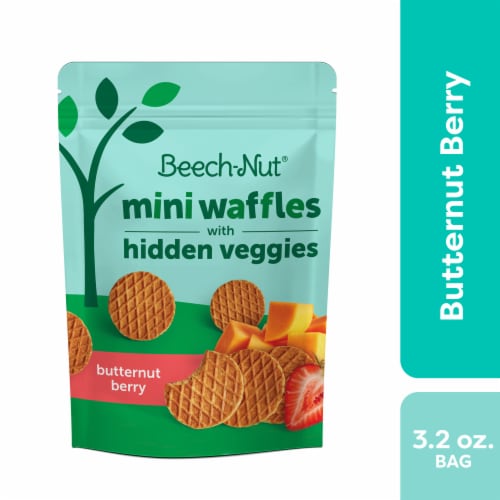 Beech-Nut® Mini Waffles with Hidden Veggies Stage 4 Butternut Berry Toddler Snack Bag