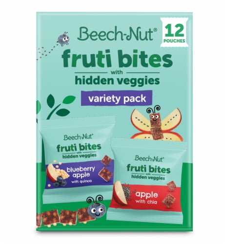 Beech-Nut® Fruti Bites Toddler Snack with Hidden Veggies Fruit Snack Variety Pack Perspective: front
