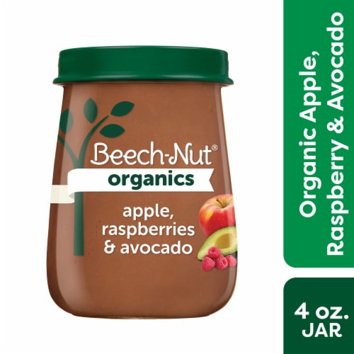 Beech-Nut Organics Stage 2 Apple Raspberries & Avocado Organic Baby Food Jar