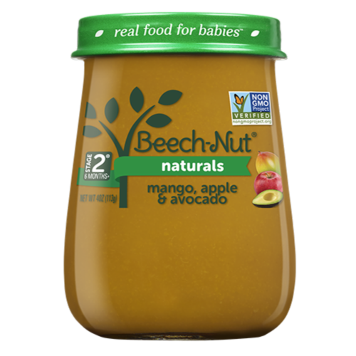 Beech-Nut® Naturals Mango Apple & Avocado Stage 2 Baby Food Perspective: front
