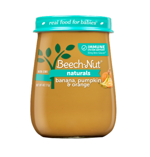 Beech-Nut® Naturals Banana Pumpkin Orange Stage 1 Baby Food Perspective: front