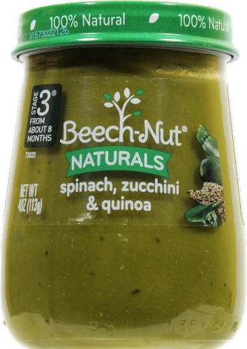 Beech-Nut Naturals Just Spinach Zucchini & Quinoa Stage 3 Baby Food Perspective: front