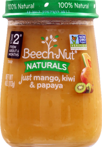 Beech-Nut Naturals Just Mango Kiwi & Papaya Stage 2 Baby Food Perspective: front