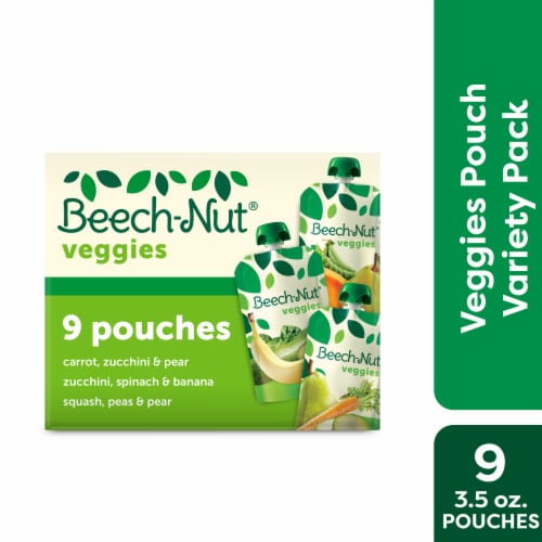 Beech-Nut Veggies Stage 2 Vegetable Variety Pack Baby Food Pouches