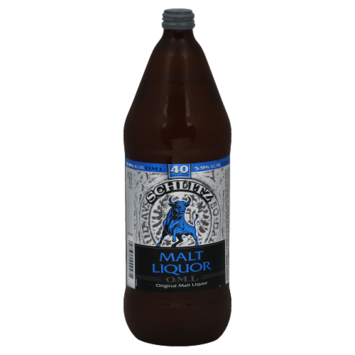 Schlitz Malt Liquor Single Bottle Perspective: front