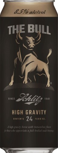 Schlitz® High Gravity Lager Beer Single Can Perspective: front