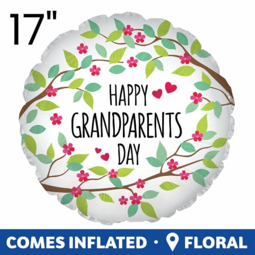 Happy Grandparent's Day HELIUM FILLED BALLOON Perspective: front