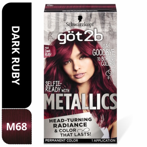 got2b® Metallics M68 Dark Ruby Hair Color Perspective: front