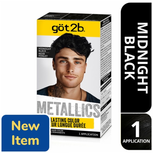 got2b® Metallics Long Lasting Hair Coloring Kit - Midnight Black Perspective: front